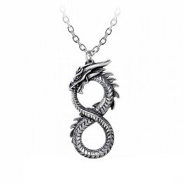 Alchemy Gothic Náhrdelník Infinity Dragon P916