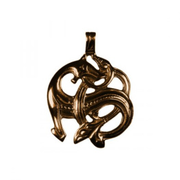 Amulet vikinský drak bronzový