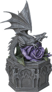Anne Stokes Dragon Beauty Box dekorace šedá/purpurová