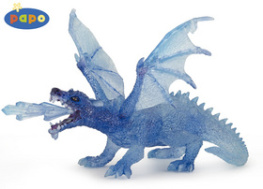 Crystal drak modrý - Značka Papo France. Vyrobeno z kvalitního plastu, pro děti od 3 let.