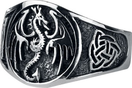 etNox hard and heavy Dragon prsten stríbrná