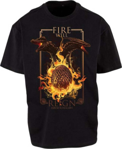 Game Of Thrones House of the Dragon - Fire Will Reign Tričko černá