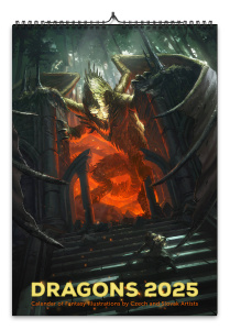 Lucie Kostková – Dragarta Dragon Calendar: DRAGONS 2025 Balení kalendáře: Bublinková obálka