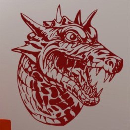 Velká samolepka na zeď Čínský drak 001